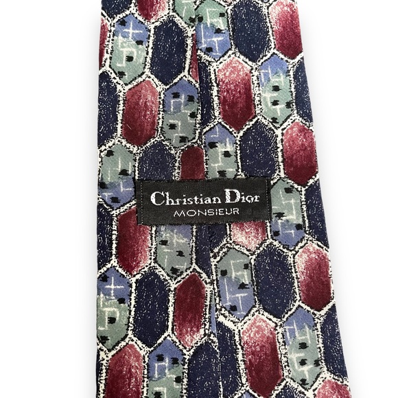 Christian Dior Silk Vintage Abstract Tie - Picture 7 of 8